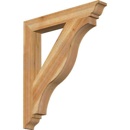 Ekena Millwork Funston Traditional Rough Sawn Bracket, Western Red Cedar, 4"W x 30"D x 34"H BKT04X30X34FST01RWR